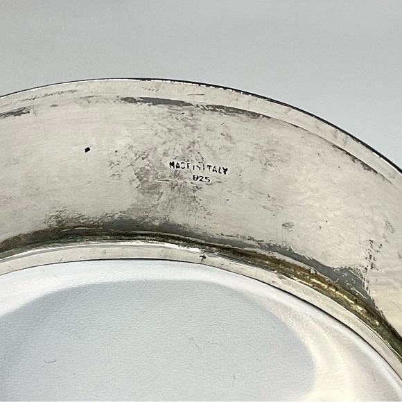 Vintage Sterling & Rose Gold Cuff Bracelet Italy - Picture 3 of 7